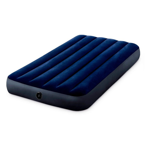 фото Матрас надувной intex classic downy airbed fiber пвх дл.:191мм ш.:99мм в.:25мм синий (64757)