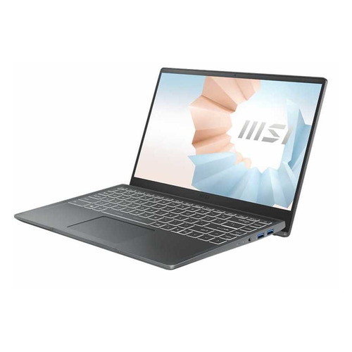 фото Ноутбук msi modern 14 b11m-034ru, 14", ips, intel core i7 1165g7 2.8ггц, 8гб, 512гб ssd, intel iris xe graphics , windows 10, 9s7-14d214-034, серый