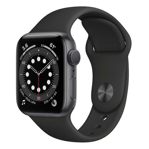 фото Смарт-часы apple watch series 6 44мм, темно-серый / черный [m00h3ru/a]