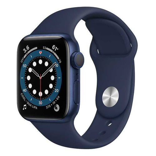 фото Смарт-часы apple watch series 6 40мм, синий / темный ультрамарин [mg143ru/a]