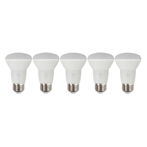 фото Упаковка ламп led эра e27, рефлектор, 8вт, 2700к, белый теплый, eco led r63-8w-827-e27, 5 шт. [б0019082]