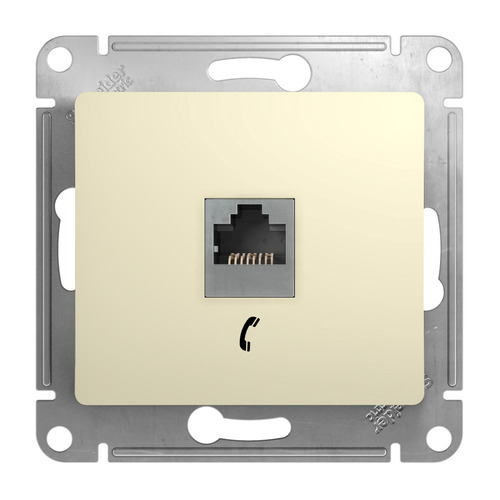 

Розетка телеф. Schneider Electric Glossa (GSL000281T) скрыт. IP20 бежевый