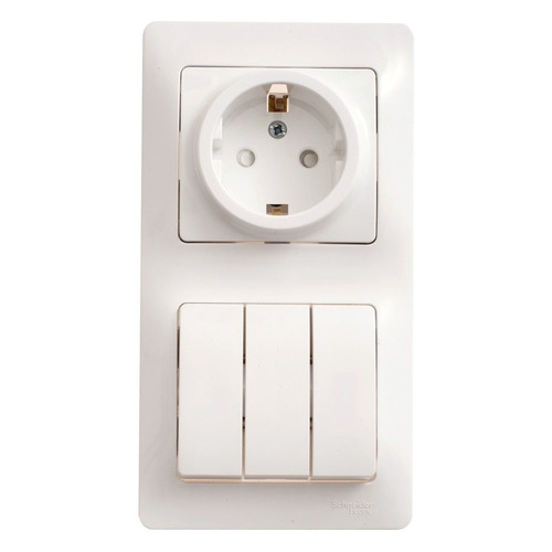 

Блок (1 розетка + 1 выключатель) Schneider Electric Glossa (GSL000176) скрыт. IP20 белый