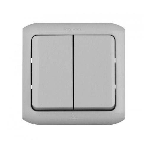 

Выключатель Legrand Quteo 2кл. IP44 серый (782332)
