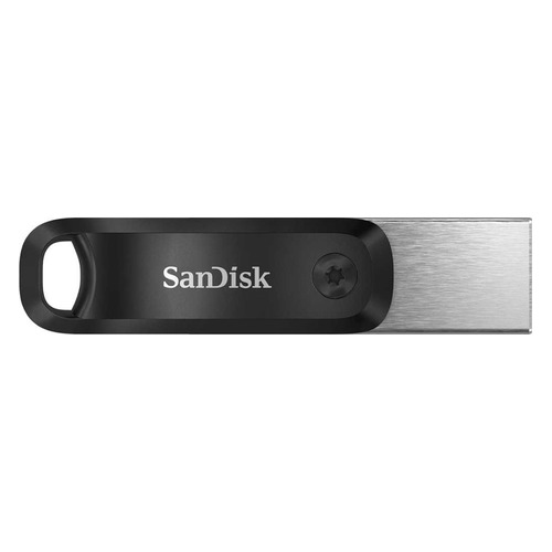 

Флешка USB SANDISK iXpand Go SDIX60N-128G-GN6NE 128ГБ, USB3.0, черный и серебристый, SDIX60N-128G-GN6NE