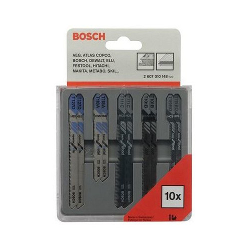 

Набор пилок Bosch Wood and Metal, универсальные, 10шт [2607010148], Wood and Metal