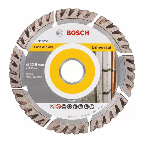 фото Алмазный диск bosch stf universal, по бетону, 125мм, 10мм, 22.23мм [2608615059]