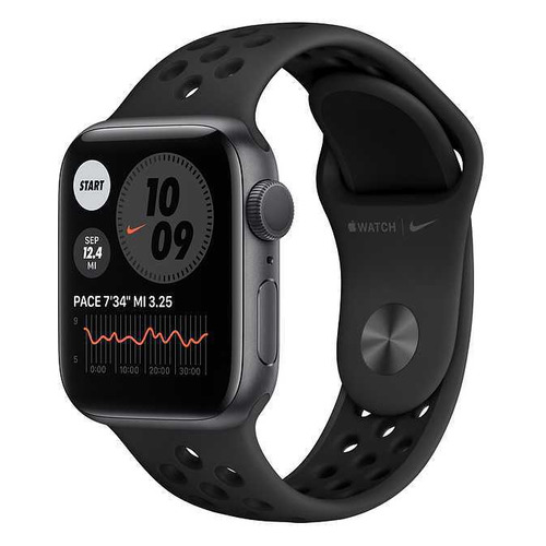 фото Смарт-часы apple watch series 6 nike, 40мм, темно-серый / черный [m00x3ru/a]