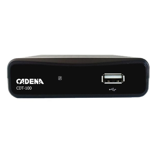 

Ресивер DVB-T2 Cadena CDT-100 (TC), черный, CDT-100 (TC)