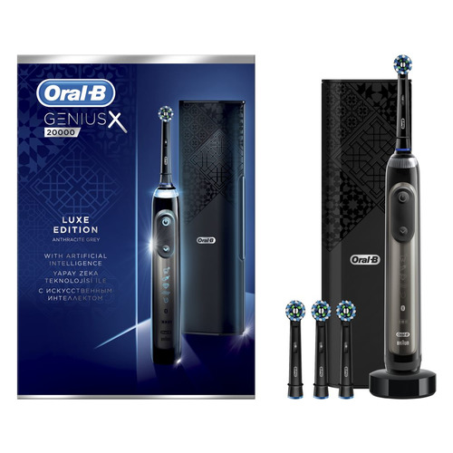 фото Электрическая зубная щетка oral-b genius x luxe edition, цвет: черный [80333078]