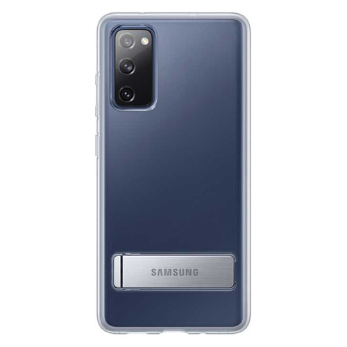 фото Чехол (клип-кейс) samsung clear standing cover, для samsung galaxy s20 fe, прозрачный [ef-jg780ctegru]