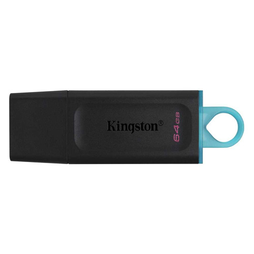 фото Флешка usb kingston datatraveler exodia 64гб, usb3.1, черный и голубой [dtx/64gb]