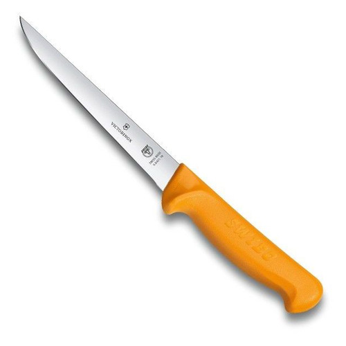 

Нож кухонный Victorinox Swibo, обвалочный, 160мм, заточка прямая, стальной, оранжевый [5.8401.16], Swibo