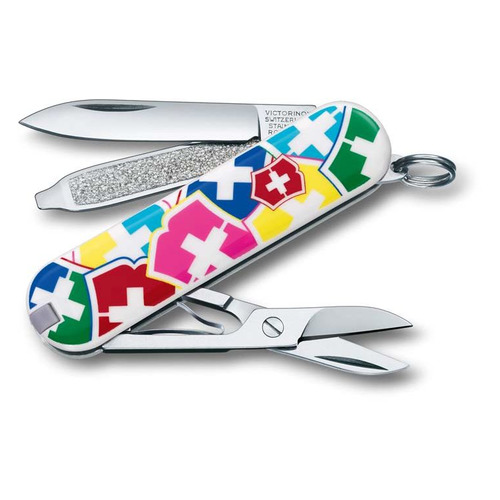 

Складной нож Victorinox Classic, функций: 7, 58мм, белый / рисунок, коробка подарочная [0.6223.841u], Classic
