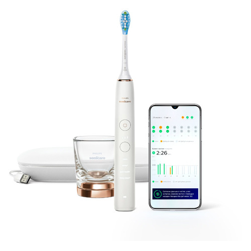 фото Электрическая зубная щетка philips sonicare diamondclean hx9911/94, цвет: белый