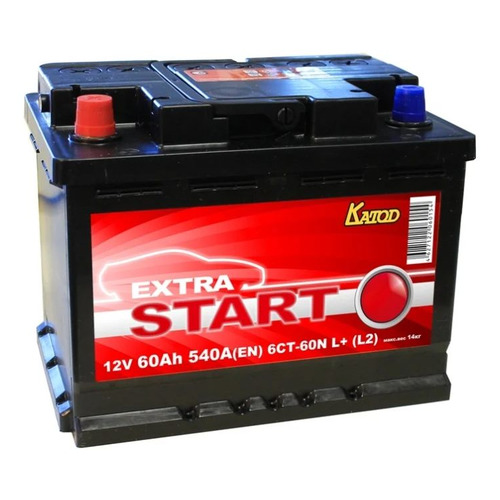

Аккумулятор автомобильный КАТОД EXTRA START Extra Start 60Ач 540A [6ст-60n l+ (l2)], Extra Start