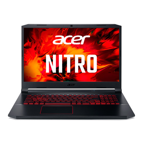 фото Ноутбук acer nitro 5 an517-52-5600, 17.3", ips, intel core i5 10300h 8гб, 512гб ssd, nvidia geforce gtx 1660 ti - 6144 мб, windows 10, nh.q8jer.00j, черный