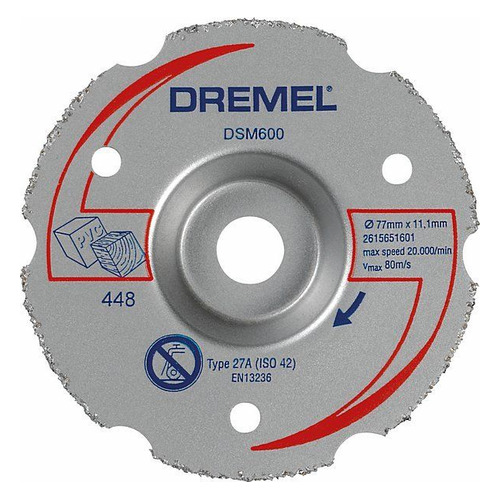 фото Диск отрезной dremel dsm600 (2615s600jb) d=77мм d(посад.)=11.1мм (мультифункциональный инструмент) (