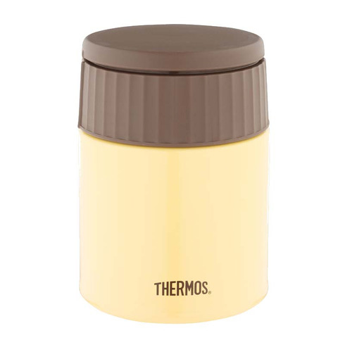 фото Термос thermos jbq-400-bnn, 0.4л, желтый/ коричневый