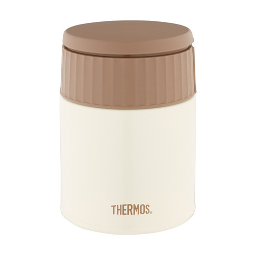 фото Термос thermos jbq-400-mlk, 0.4л, белый/ коричневый