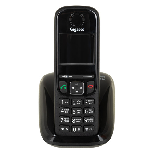 

Радиотелефон Gigaset AS690 RUS SYS, черный [s30852-h2816-s301], AS690 RUS SYS