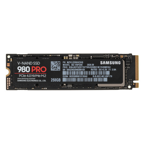 

SSD накопитель Samsung 980 PRO MZ-V8P250BW 250ГБ, M.2 2280, PCI-E 4.0 x4, NVMe, MZ-V8P250BW