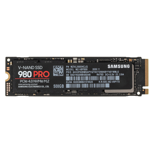 фото Ssd накопитель samsung 980 pro mz-v8p500bw 500гб, m.2 2280, pci-e x4, nvme