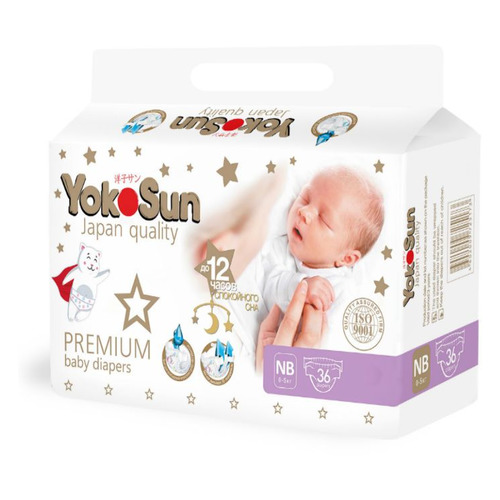 

YOKOSUN Premium NB подгузники, 0-5 кг, 36 шт.