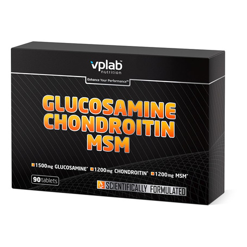 

Глюкозамин Хондроитин VPLAB Glucosamine Chondroitin MSM, таблетки, 90шт [vp59754], Glucosamine Chondroitin MSM