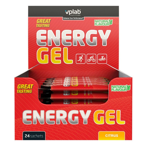 

Энергетик VPLAB Energy gel, 24х41гр, 24, гель, цитрус [vp1622031], Energy gel