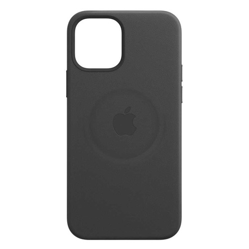 фото Чехол (клип-кейс) apple leather case with magsafe, для apple iphone 12/12 pro, черный [mhkg3ze/a]