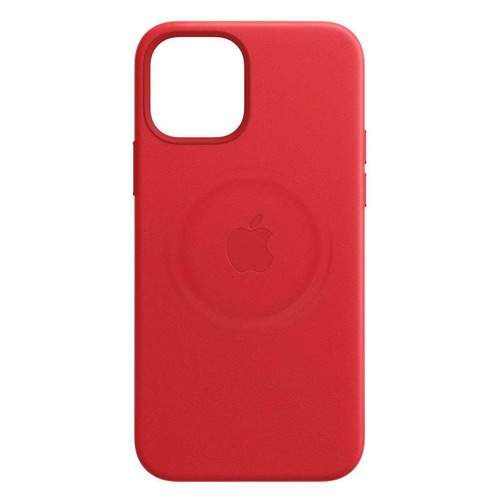 фото Чехол (клип-кейс) apple leather case with magsafe, для apple iphone 12 pro max, красный [mhkj3ze/a]