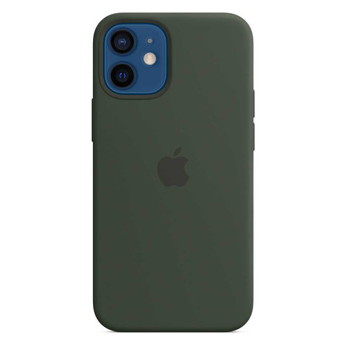 фото Чехол (клип-кейс) apple silicone case with magsafe, для apple iphone 12 mini, зеленый кипрский [mhkr3ze/a]