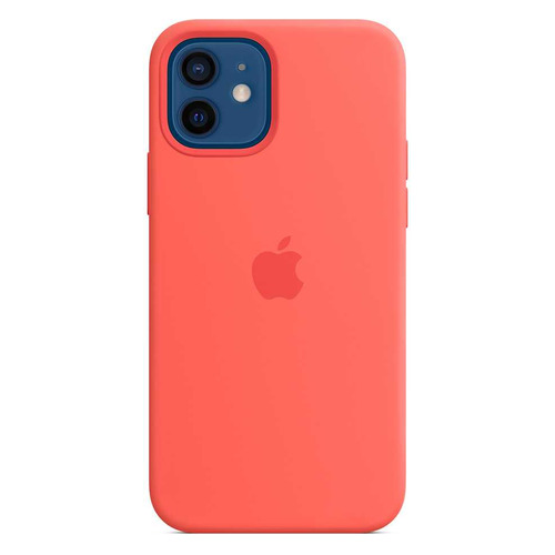 фото Чехол (клип-кейс) apple silicone case with magsafe, для apple iphone 12/12 pro, розовый цитрус [mhl03ze/a]