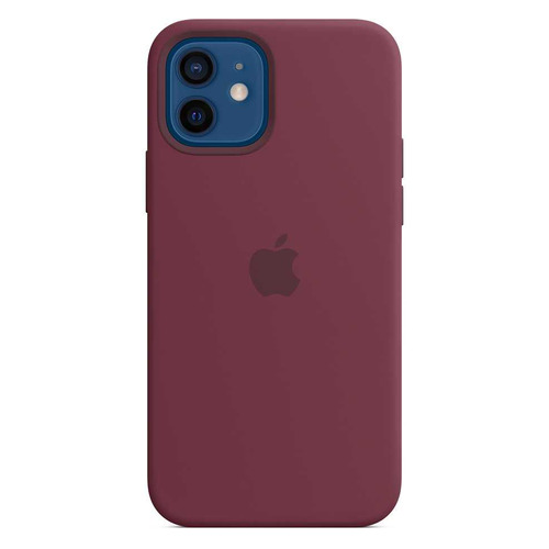 фото Чехол (клип-кейс) apple silicone case with magsafe, для apple iphone 12/12 pro, сливовый [mhl23ze/a]