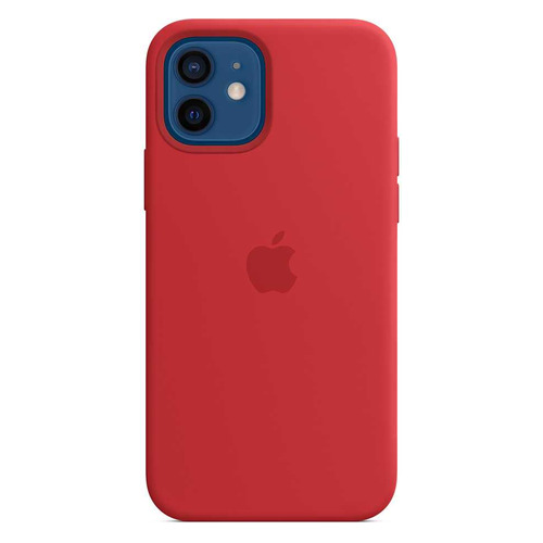 фото Чехол (клип-кейс) apple silicone case with magsafe, для apple iphone 12/12 pro, красный [mhl63ze/a]