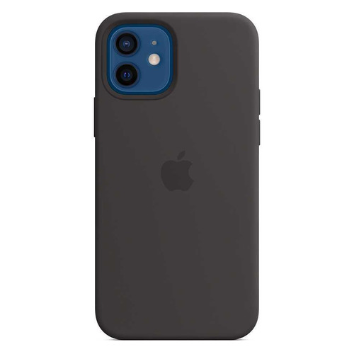 фото Чехол (клип-кейс) apple silicone case with magsafe, для apple iphone 12/12 pro, черный [mhl73ze/a]