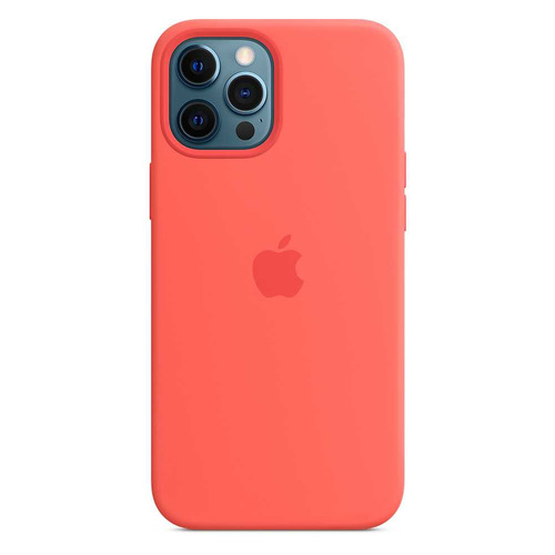 фото Чехол (клип-кейс) apple silicone case with magsafe, для apple iphone 12 pro max, розовый цитрус [mhl93ze/a]