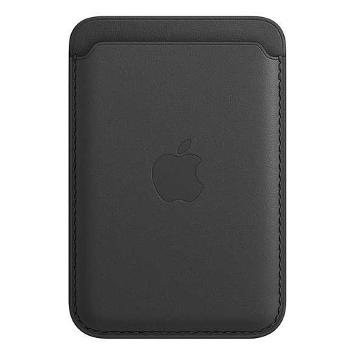 фото Чехол (футляр) apple leather wallet with magsafe, для apple iphone 12/12 pro/12 mini/12 pro max, черный [mhlr3ze/a]