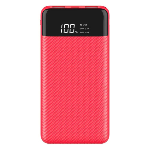 фото Внешний аккумулятор (power bank) interstep pb10dpd, 10000мaч, красный [73622]