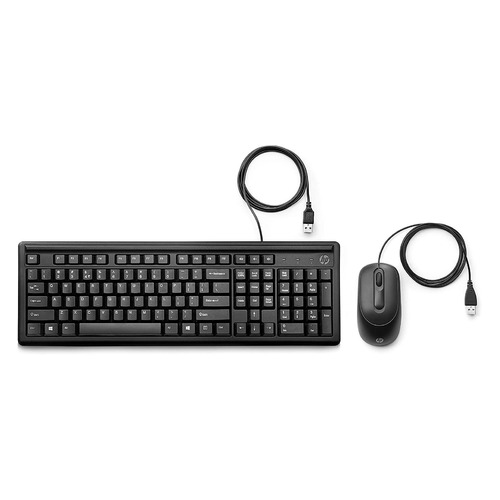 

Комплект (клавиатура+мышь) HP 160 Wired, USB, проводной, черный [6hd76aa], 160 Wired