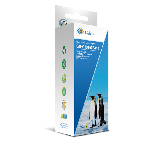 

Чернила G&G GG-C13T00R440, для Epson, 70мл, желтый, GG-C13T00R440