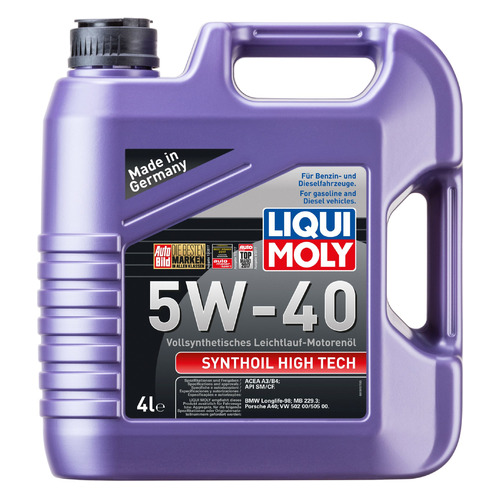 фото Моторное масло liqui moly synthoil high tech 5w-40 4л. синтетическое [1915]