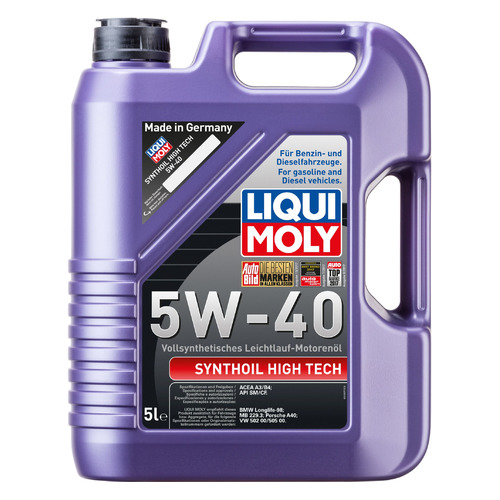 фото Моторное масло liqui moly synthoil high tech 5w-40 5л. синтетическое [1925]