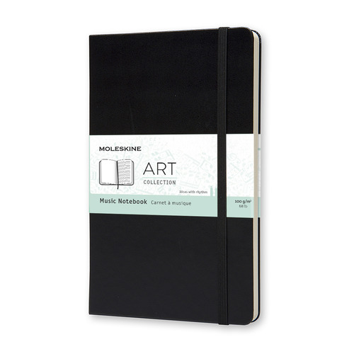 

Блокнот Moleskine Art, 192стр, твердая обложка, черный [artqp081], Music Notebook