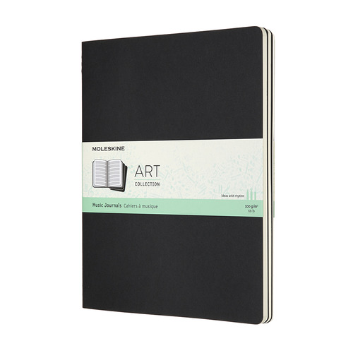 

Блокнот Moleskine Art Cahier, 80стр, мягкая обложка, черный [artmus4], Music