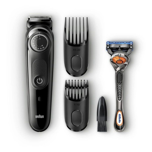 Триммер Braun BT5242 + Бритва Gillette + 2 кас черный [bt5242+gil fus]