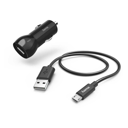 фото Комплект зарядного устройства hama h-183246, usb, microusb, 2.4a, черный