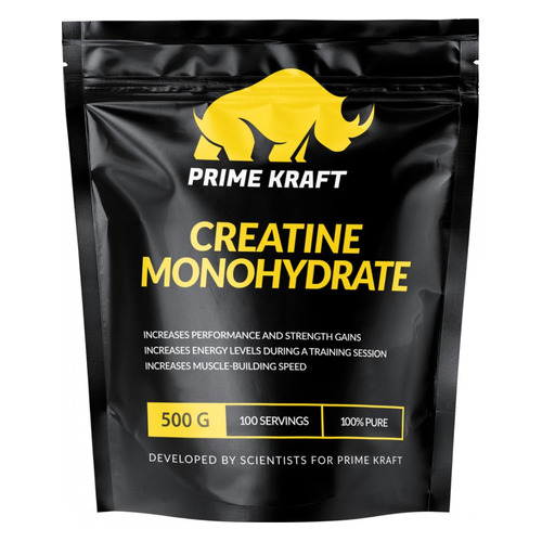 фото Креатин prime kraft creatine monohydrate, порошок, 500гр, нейтральный [яб026580]