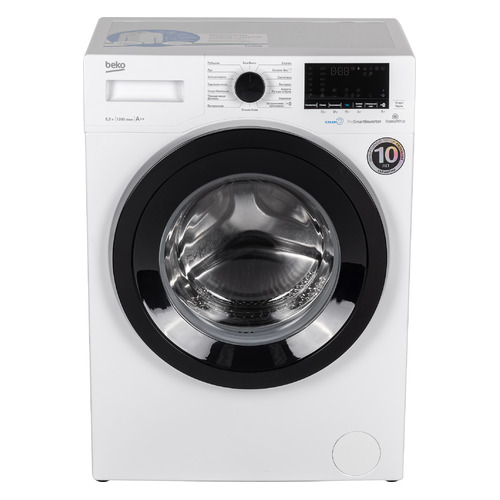 

Стиральная машина BEKO WSRE6H636BBW, фронтальная, 6.5кг, 1200об/мин, Белый, WSRE6H636BBW